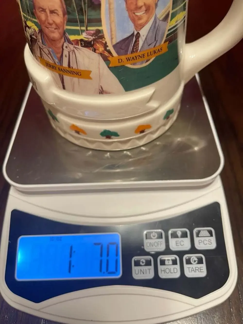 1991 Oak Tree Racing Association All-Time Leading Stakes Trainers Beer Stein